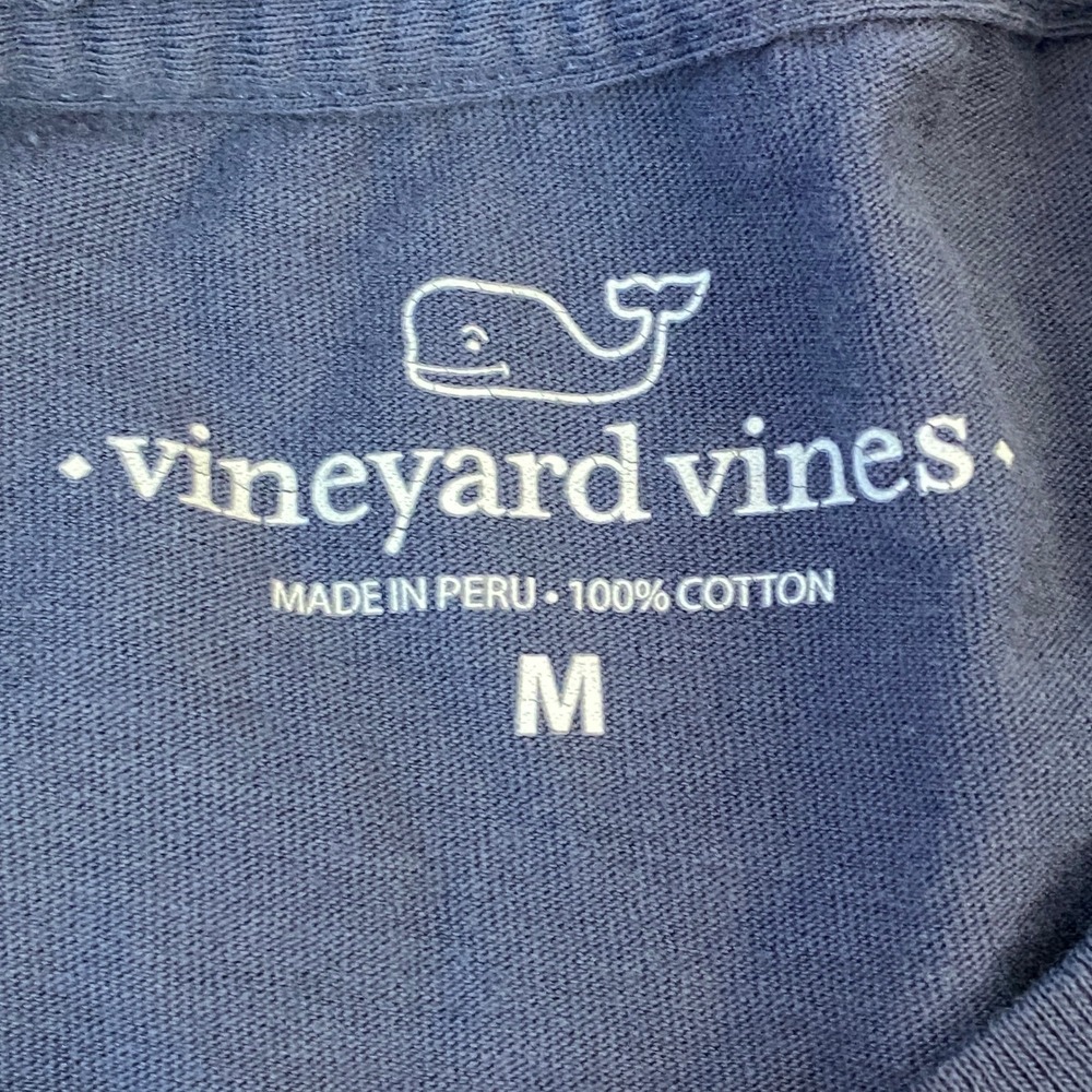 Vineyard Vines T Shirt Mens Medium Shark Graphic Blue Cotton Size M - Picture 3 of 9